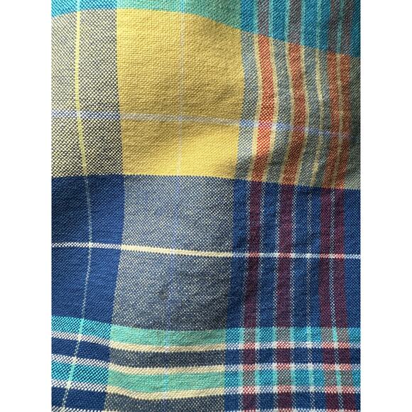 Wrangler Pearl Snap Med Mens Bright Color Short Sleeve Plaid Western Shirt - Picture 7 of 14